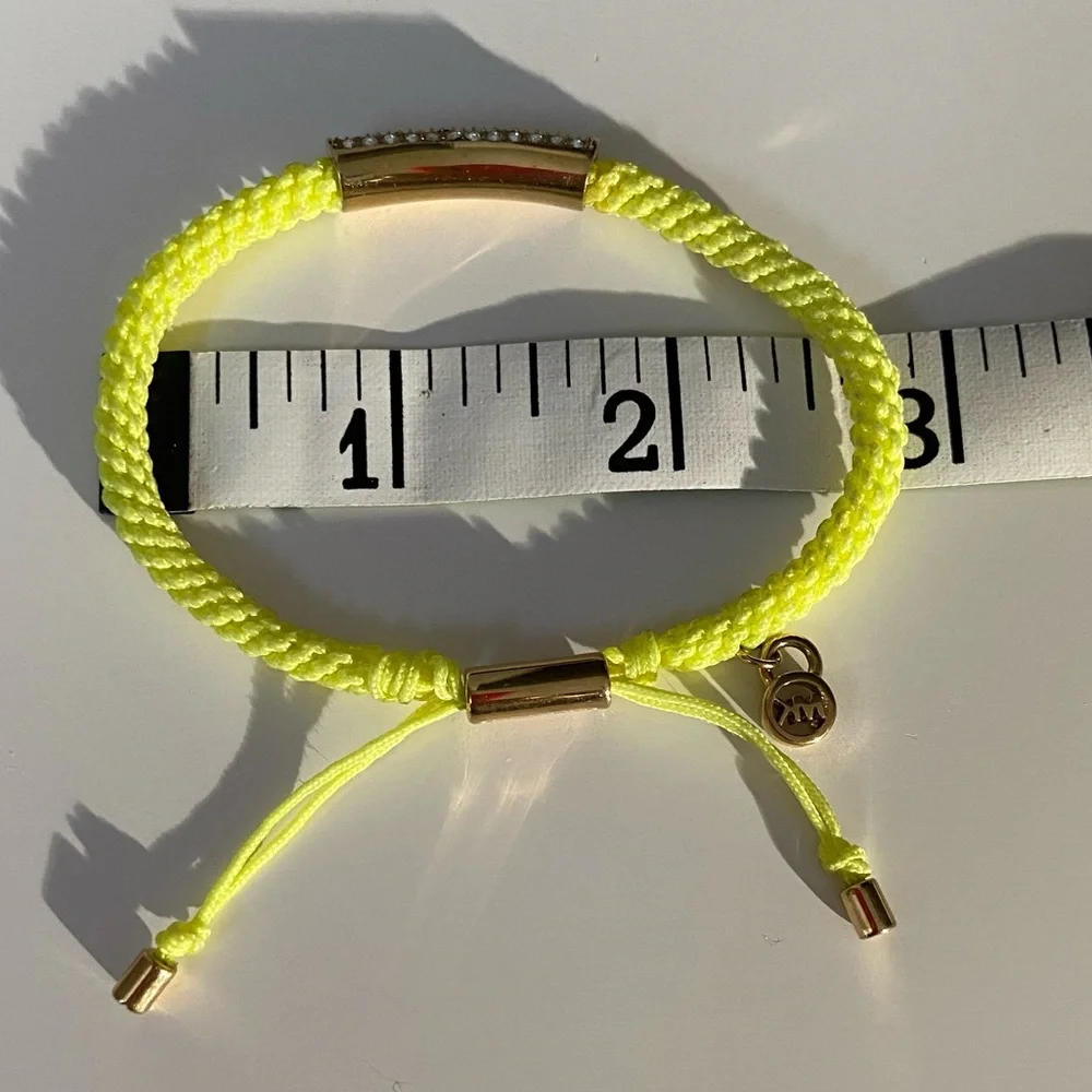 Michael Kors Yellow Macrame Pave Bracelet
